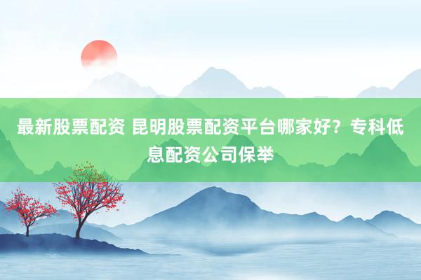 最新股票配资 昆明股票配资平台哪家好？专科低息配资公司保举