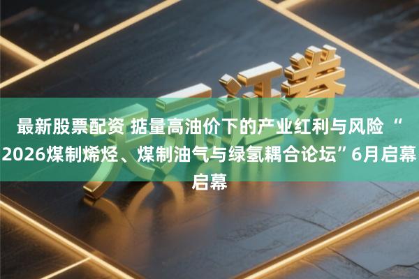 最新股票配资 掂量高油价下的产业红利与风险 “2026煤制烯烃、煤制油气与绿氢耦合论坛”6月启幕